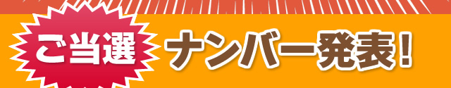 ご当選ナンバー発表！